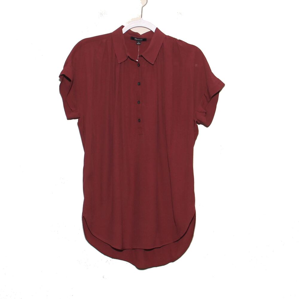 NEW Madewell Central Drapey Top Size Small Short Sleeve Tunic